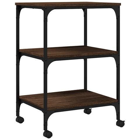 Supporto Stampante 3Piani Rovere Marrone 50x41x75cm Multistrato - Foto 9