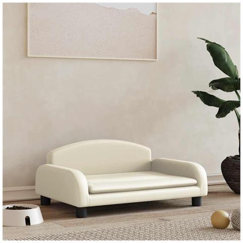 Lettino per Cani Crema 70x45x30 cm in Similpelle - Foto 2