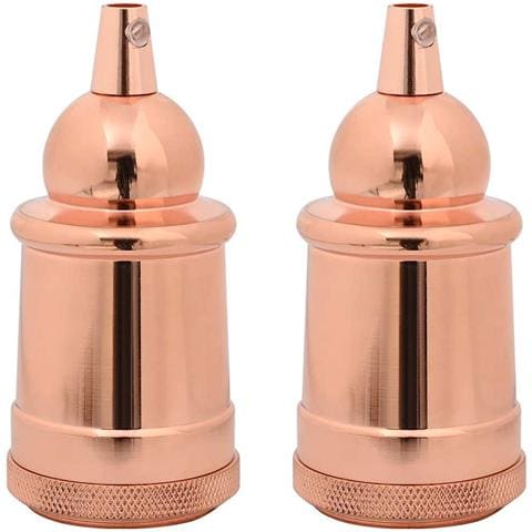 Portalampada 2 pz Oro Rosa E27 - Foto 1