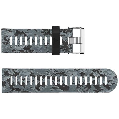 Cinturino In Silicone Mimetico 22mm A Sgancio Rapido Compatibile Con Garmin Fenix 5/6/7/8 47mm Black+camouflage - Foto 5