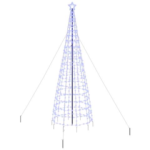 Albero di Natale LED con picchetti per il terreno Blu 400 cm - Foto 1