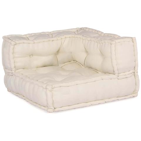 Divano modulare 2 pcs Crema 140 x 70 x 56 cm Tessuto - Foto 1