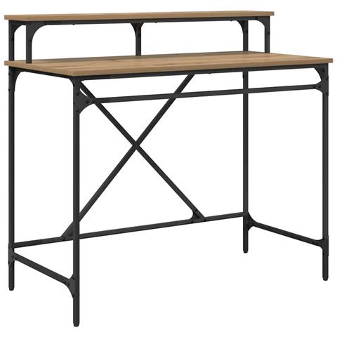 Scrivania Rovere artigianale 100 x 50 x 90 cm Legno multistrato - Foto 1