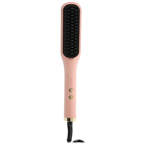 Spazzola Elettrica Lisciante Per Capelli 2-in-1 Con Temperatura Regolabile Pink - Foto 1