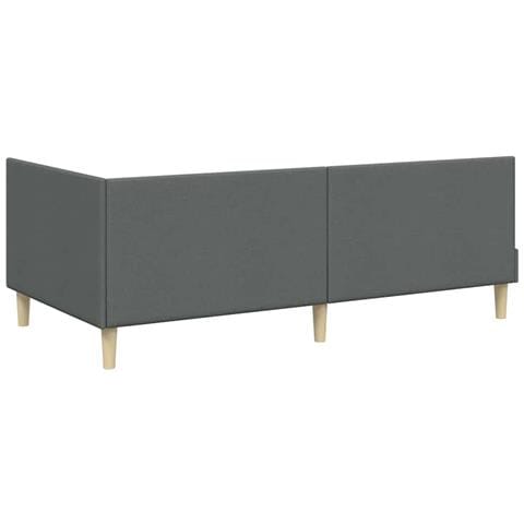 Struttura Letto Angolare con Materasso 2 pcs Grigio Tessuto - Foto 9