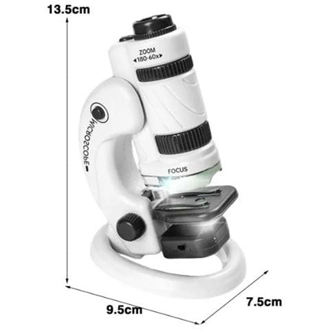 Microscopio educativo scientifico per bambini, lente d’ingrandimento 60-180x - Foto 1