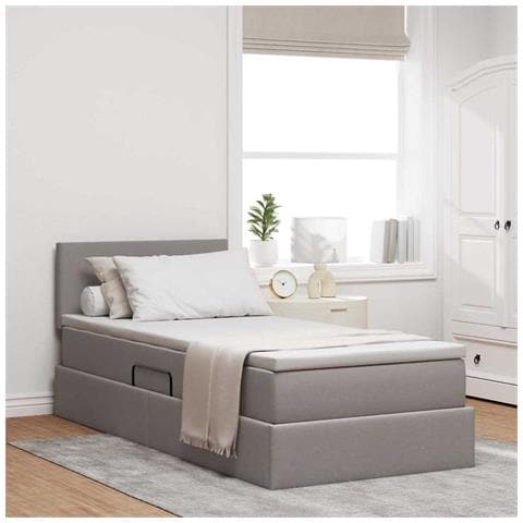 Letto con contenitore e LED con led Talpa 100 x 200 cm Tessuto - Foto 2