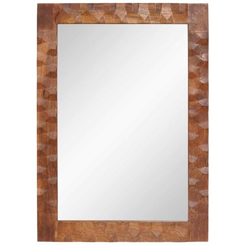Specchio da bagno Finitura Marrone Acacia 50 x 70 x 2,5 cm - Foto 2
