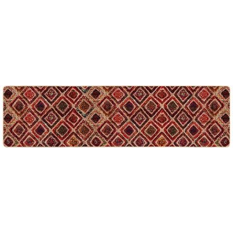 Runner Tappeto MARSA Multicolore 80 x 450 cm Poliestere e PVC - Foto 1