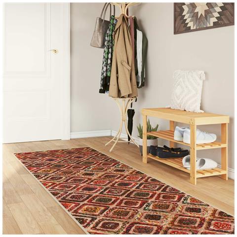 Runner Tappeto MARSA Multicolore 80 x 450 cm Poliestere e PVC - Foto 2