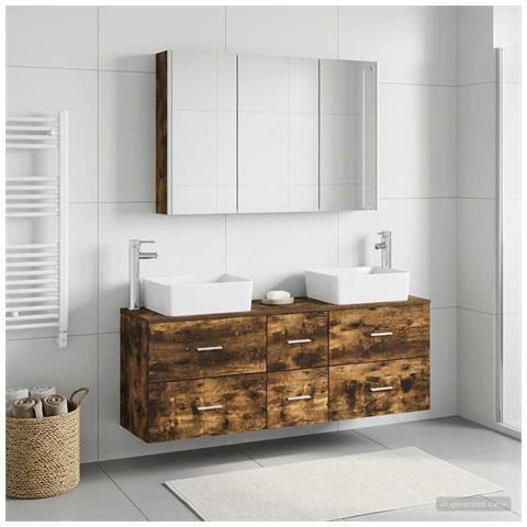 Set di mobili per il bagno 4 pcs Rovere Fumo - Foto 2