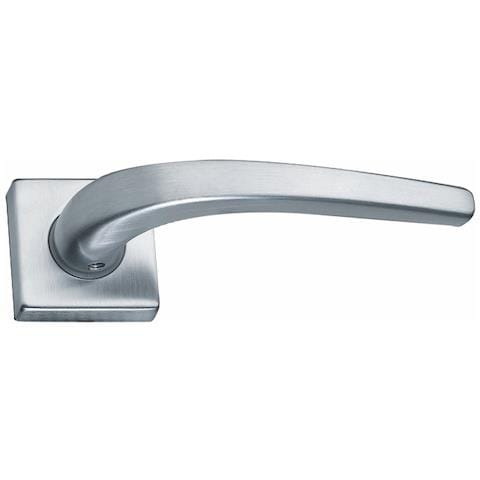 Maniglie In Coppia+rosetta Serie Cigno F / patent Per Porta Ottone Cromo Satinato - Foto 1