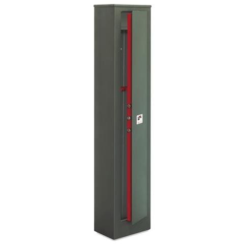Armadio Portafucili Cassaforte Legno Fuciliera Blindato 3 5 Posti Fucili Caccia - 3 P. Cm 25 X 20 X H 145 Finit. legno - Foto 1