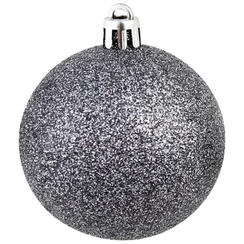 Set Palline di Natale 100 pz 3/4/6 cm Bianco / Grigio - Foto 7