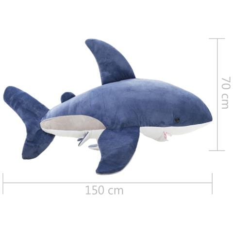 Giocattolo di Peluche Squalo Bianco Blu e Bianco - Foto 2