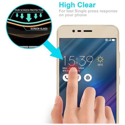 Pellicola Di Armatura Compatibile Con Asus Zenfone 3 Max (5,2 Zoll) In Elevata Trasparenza - Vetro Temperato (tempered) Di Protezione Del Display In Durezza 9h Con 3d Touch - Foto 9