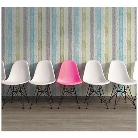 855077 - Carta Da Parati In Simil Legno, Decorazione""surf E Vela"", Colore: Blu / verde / bianco - Foto 2