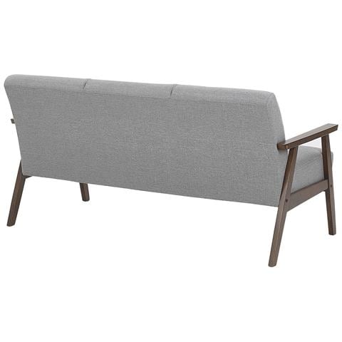 Divano A 3 Posti In Tessuto Grigio Asnes - Foto 16