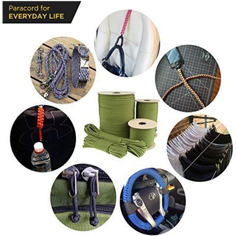Paracord 550 Del Cavo Dei Paracadute Tipo Iii Mil-spec 7 Fili Survival (moss 30 M) - Foto 2