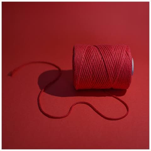 100m Macrame Corda Rosso | Filo Cotone Uncinetto | 2-3 Mm (+-0.5mm) | 15 Strati | Grande Spago Da Cucina Rotolo Spessi Naturali Forte | Decorazione Casa Artigianato Artistico Foto - Foto 2