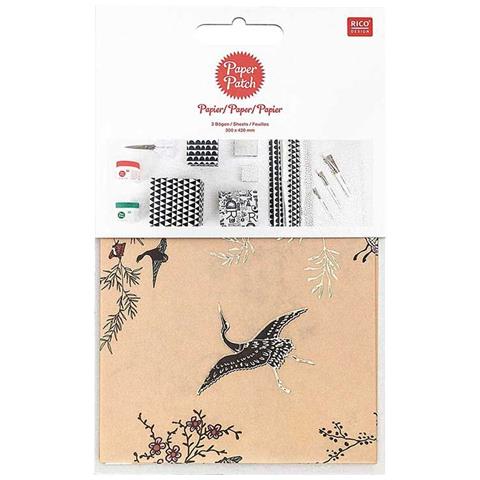 Paper Patch Beige Giardino Giapponese Gru 30 X 42 Cm - Foto 1