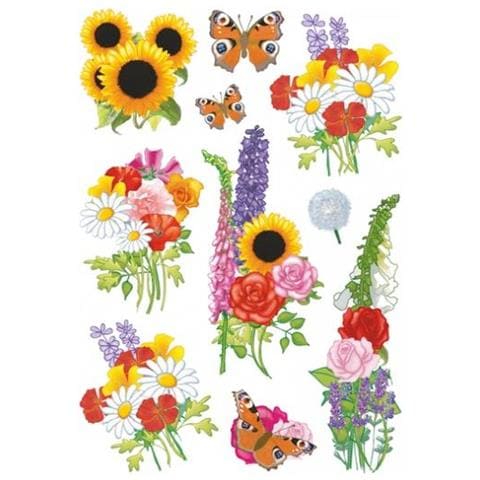 Etichette 10 Pezzi 16 X 9 Cm Fiori E Farfalle - Foto 1