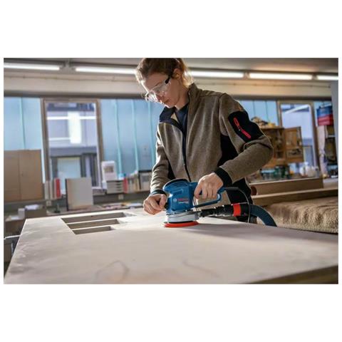 Professional Gex 34-150 Levigatrice Rotorbitale, Diametro Platorello 150 Mm, Foglio Abrasivo C470 Per Legno, Adattatore Aspirazione, In Scatola Di Cartone - Foto 2