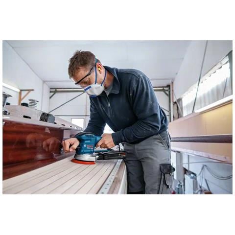 Professional Gex 34-150 Levigatrice Rotorbitale, Diametro Platorello 150 Mm, Foglio Abrasivo C470 Per Legno, Adattatore Aspirazione, In Scatola Di Cartone - Foto 3