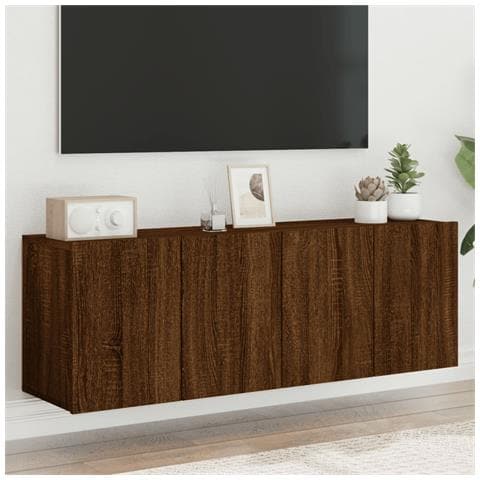 Mobili Tv A Parete 2pz Rovere Marrone 60x30x41 Cm - Foto 1