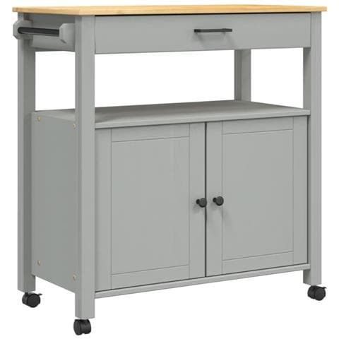 Carrello Da Cucina Monza 84x40x90 Cm In Legno Massello Di Pino - Foto 2