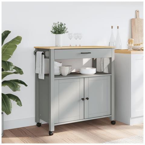 Carrello Da Cucina Monza 84x40x90 Cm In Legno Massello Di Pino - Foto 3