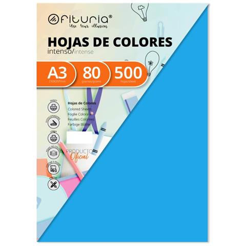 Carta Per Stampare Fabrisa A3 500 Fogli Turchese - Foto 1