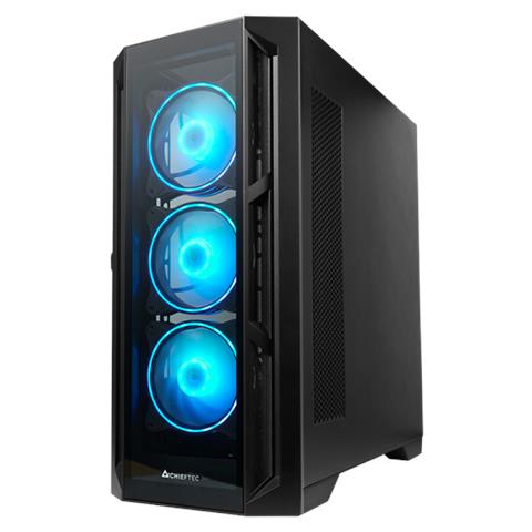 Case GA-01B-TG-OP Midi Tower ATX, EATX, ITX, micro ATX, Mini-ITX 2 Porte USB 3.2 Colore Nero (Finsetrato) - Foto 2