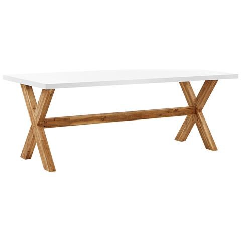 Tavolo Da Giardino Cemento Bianco 200 X 100 Cm Olbia - Foto 2