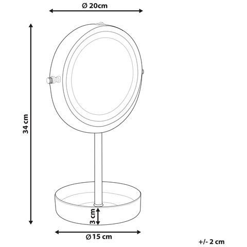 Specchio Per Make-up Led Savoie Bianco /argento - Foto 2