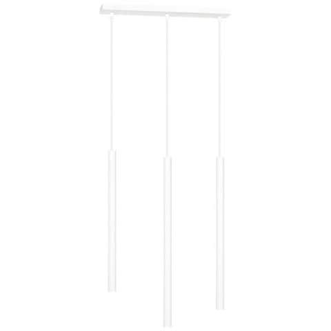 Lampada A Sospensione Selter - Bianco - Acciaio Verniciato A Polvere - 45x120x6 Cm - Foto 1
