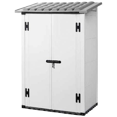 Casetta Da Giardino In Pvc Addossata Doppia Porta Garofalo Urban 100 - Foto 1