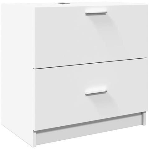 Mobile Lavabo Bianco 59x37x59 Cm In Truciolare - Foto 2