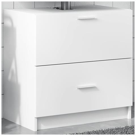 Mobile Lavabo Bianco 59x37x59 Cm In Truciolare - Foto 1