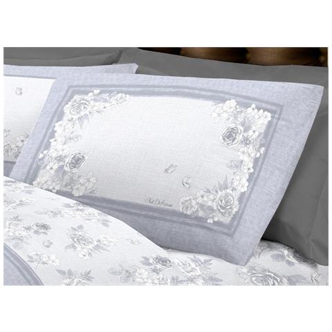 Completo Lenzuola Letto Calda Flanella 100% Cotone Disegno Praga Matrimoniale Grigio - Foto 5