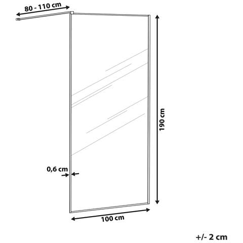 Parete Doccia Waspam 100 X 190 Cm Oro - Foto 7