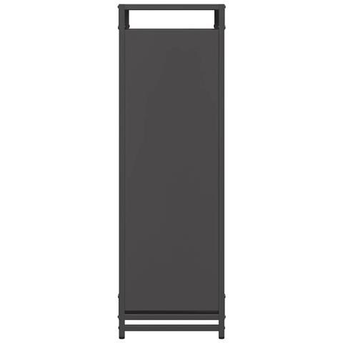 Rastrelliera per Legna da Ardere Nera 44x28x90 cm - Foto 9