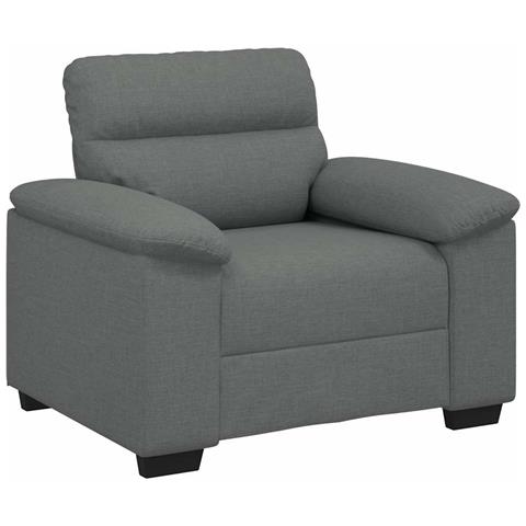 Poltrona Grigio Scuro 60 cm in Tessuto - Foto 1