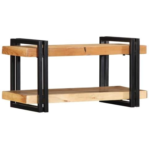 Mensola Da Parete 70x33x35 Cm Legno Massello Di Acacia - Foto 3