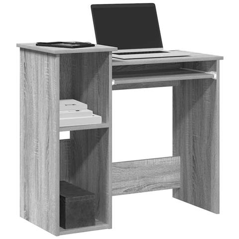 Scrivania Mensole Grigio Sonoma 84x40x78 Cm Legno Multistrato - Foto 1