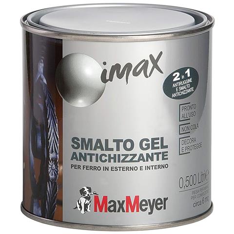 Maxmeyer Imax - Smalto Decorativo Antichizzante 0,5 L Grigio Ghisa Grana Fine - Foto 1
