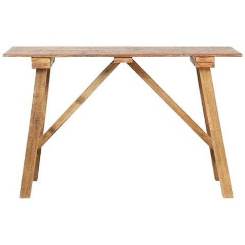 Tavolo Consolle 130x40x80 Cm In Legno Di Recupero Misto - Foto 1