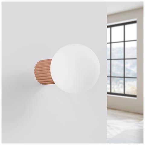 Lampada Da Parete Halo Moka Ip44 Sl. 1732 - Moderno Lampada Da Parete Moka 12x12x17 Cm - Foto 2