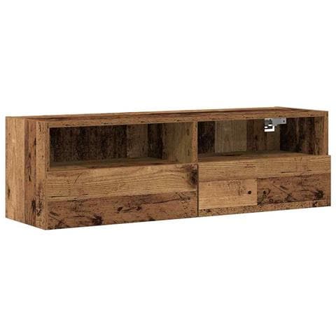 Mobile TV a parete  in legno antico 100x30x30 cm in legno ingegnerizzato - Foto 1