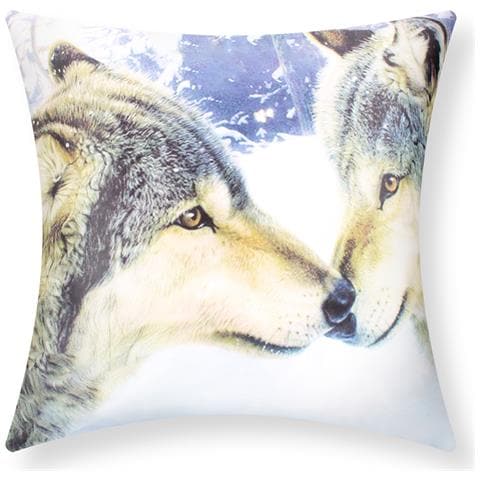 Set Di 2 Copricuscini 40x40 Cm Design Lupo - Foto 1